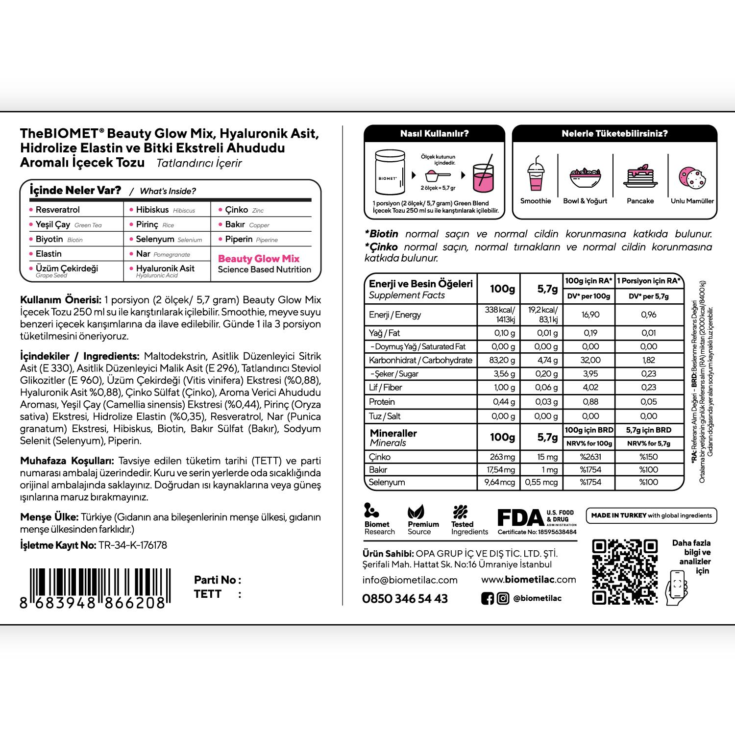 BIOMET Beauty Glow Mix Powder