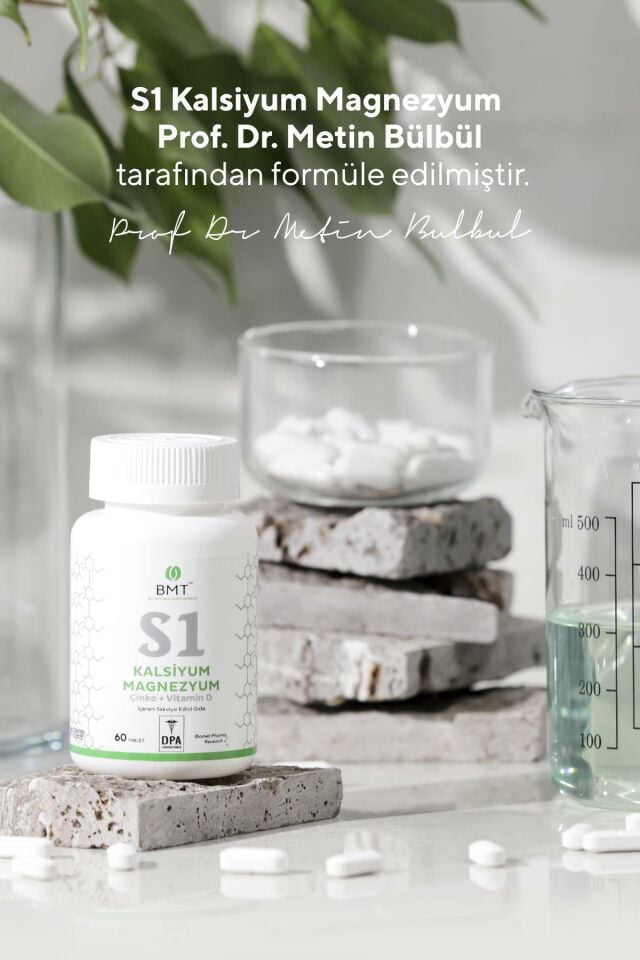 S1® Kalsiyum, Magnezyum, Çinko, Vitamin D Takviye Edici Gıda 60 Tablet